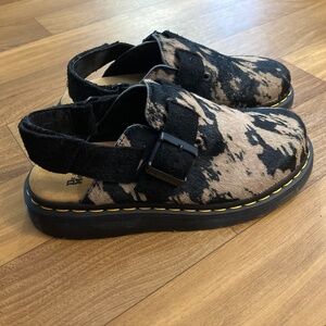 Dr. Martens Jorge II Hair-On Animal Print Slingback Mules Shoes Men 6 Women 7